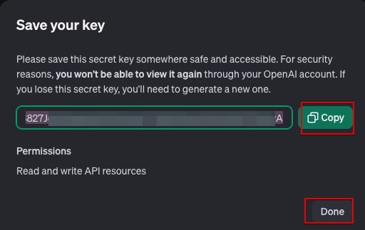 OpenAI社のAPIキーの取得方法06